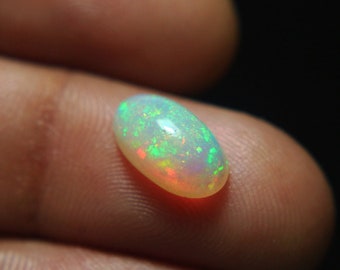 1.2ct Natural Ethiopian Opal Oval Shape, A Gemstone for the Fiery, Sparkling and Unique Opal with Fire and Rainbows