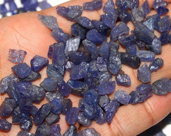 500PCS Natural Tanzanite Rough Gemstone, Tanzanite Crystal, Loose Tanzanite Gemstone, Raw Tanzanite Jewelry Making, 4mm To 8mm Size