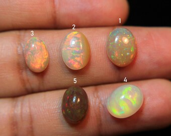 Natural Ethiopian Opal Cabochons, Multi Opals Cabochons, October birthstone, Collectible Opal for Jewelry, Opal for Rings