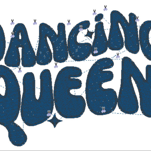 DANCING QUEEN Embroidered File - Jackets, Hoodies, Apparel -- .dst available for use on an embroidery machine