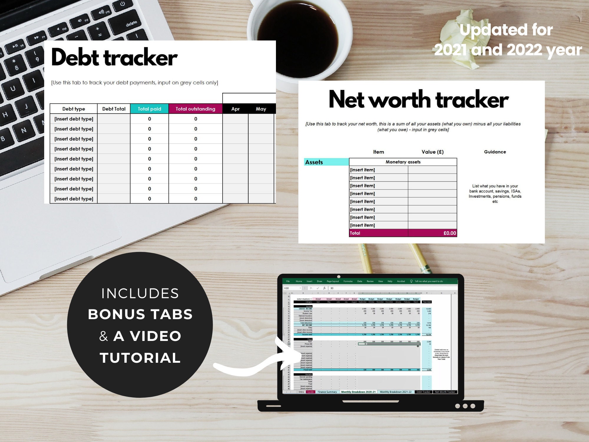 Personal Finance Budget Template Excel Spreadsheet Track Etsy