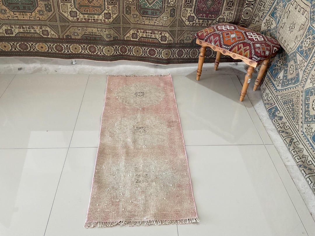 2x4 Pink Turkish Rug: Handwoven Wool Oriental Rug - Etsy