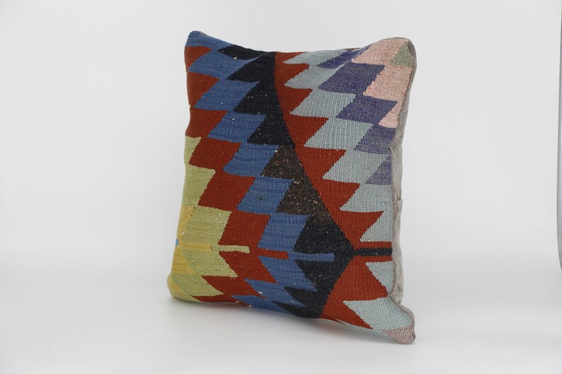 Turkish Kilim Pattern Accent Pillow Turkish Accent Pillow Turkish Throw Pillow Kilim Accent Pillow Decorative Kilim Pillow