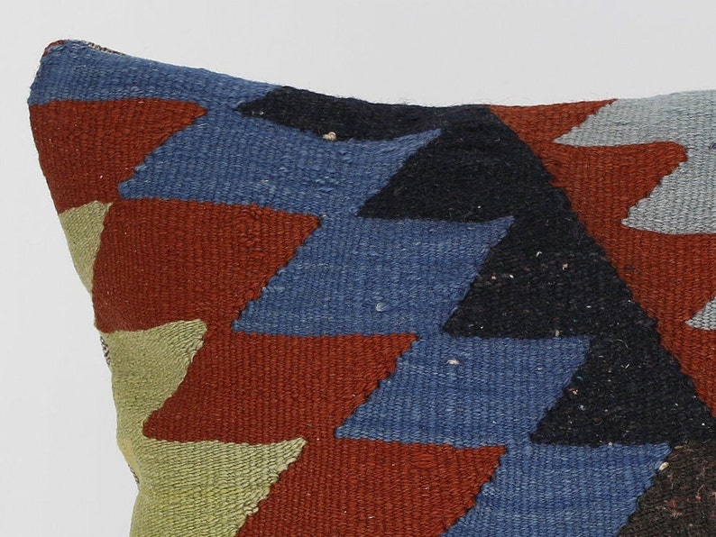 Turkish Kilim Pattern Accent Pillow Turkish Accent Pillow Turkish Throw Pillow Kilim Accent Pillow Decorative Kilim Pillow