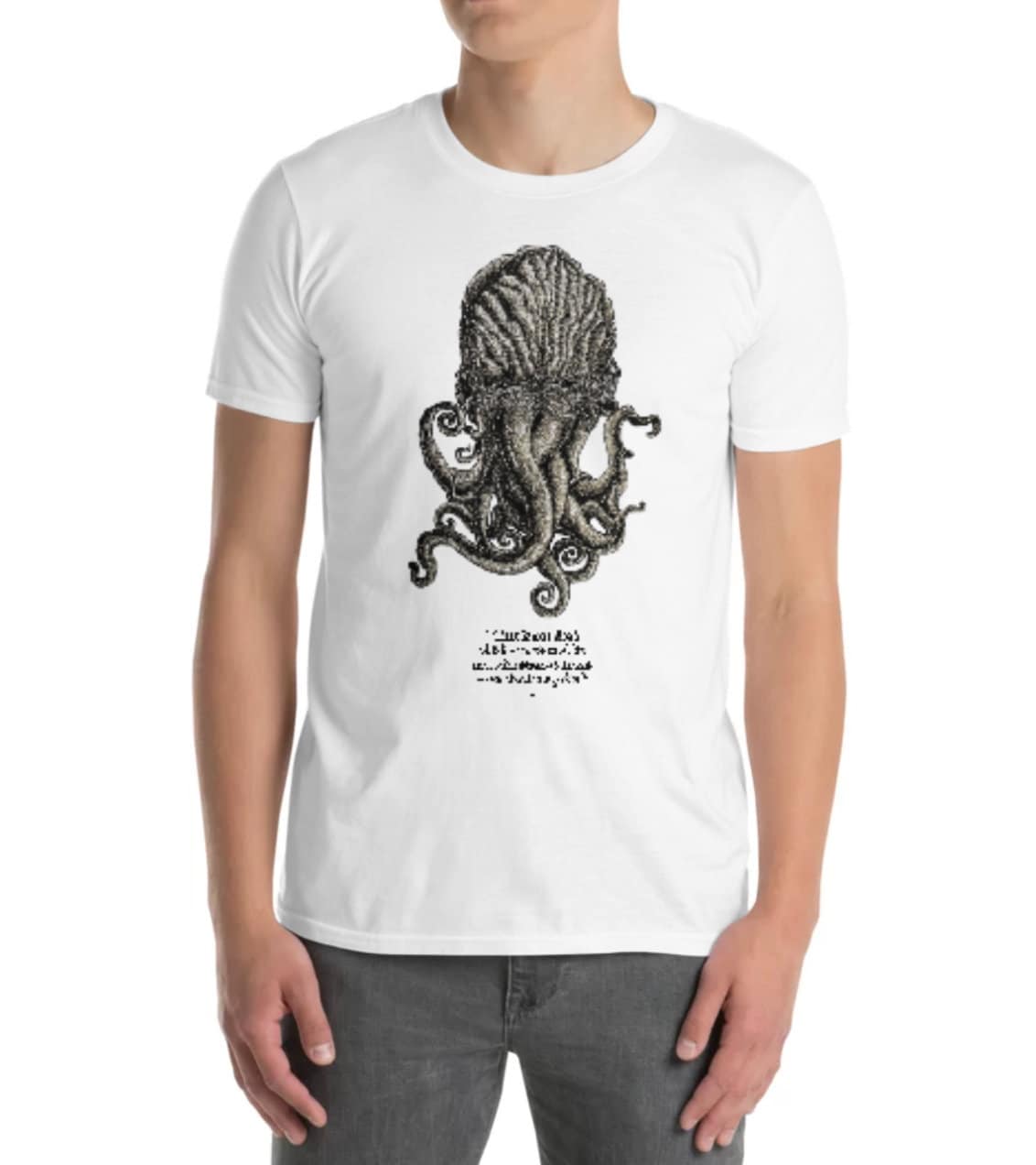 Cthulhu H.P. Lovecraft Original Ink Illustration Quote Shirt - Etsy