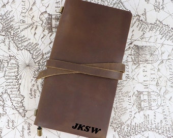 Personalisiertes Rezeptbuch, Leder Hochzeitsgästebuch, Gebundenes Journal, Geschenk für Mama, handgemachtes Journal