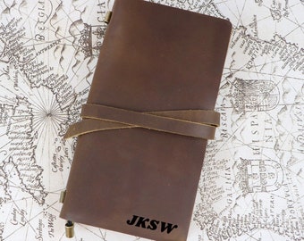 Personalized Leather Recipe Book: Handmade Bound Journal