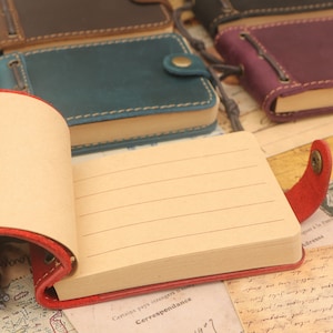 MINI libri personalizzati, piccolo diario in pelle, 176 pagine, pagine ricaricabili in carta kraft, quaderno tascabile, regalo di Natale, regalo di compleanno