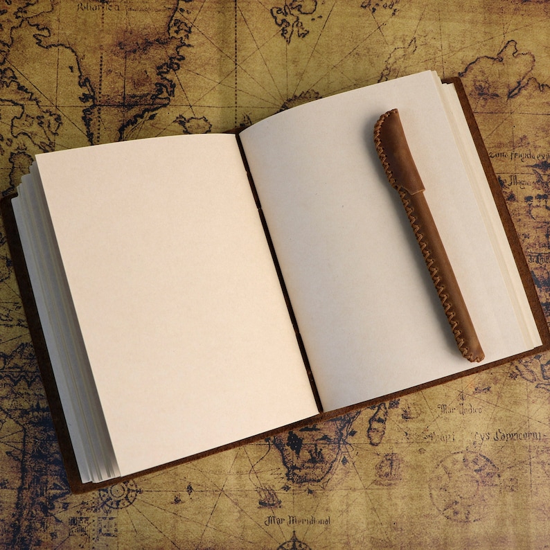 Personalized Travel Journal, Handmade Diary