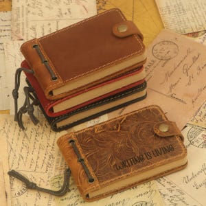 Journal de poche personnalisé, mini livres en cuir, cadeau pour ami, cadeau d'anniversaire, livres de vœux de mariage