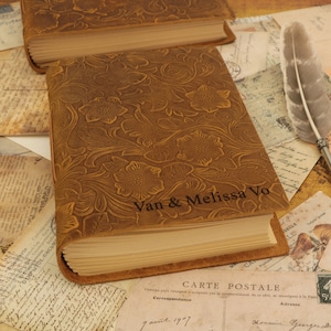 Diario in pelle personalizzato, album da disegno in pelle fatto a mano, regalo per bambini, artisti, mamme, regalo di nascita, libro da pittura con carta Kraft