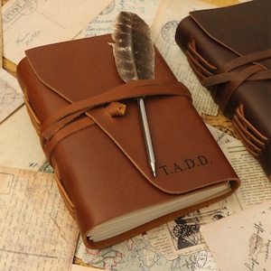 Cuaderno de bocetos de cuero personalizado, diario encuadernado en cuero, regalo para nieto, regalo para niños, regalo de cumpleaños, regalo para mujeres