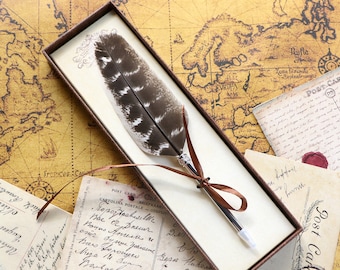 Bolígrafo de pluma con estuche de regalo: Bolígrafo para libro de visitas de boda