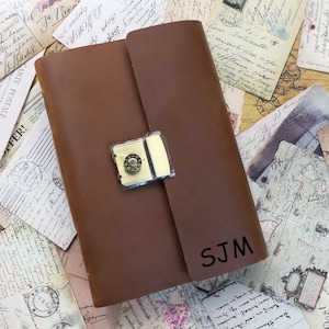 Diario per incidere con codice, quaderno per schizzi in pelle personalizzato, carta Kraft per quaderno per schizzi vintage, regalo di Natale, regalo per la figlia
