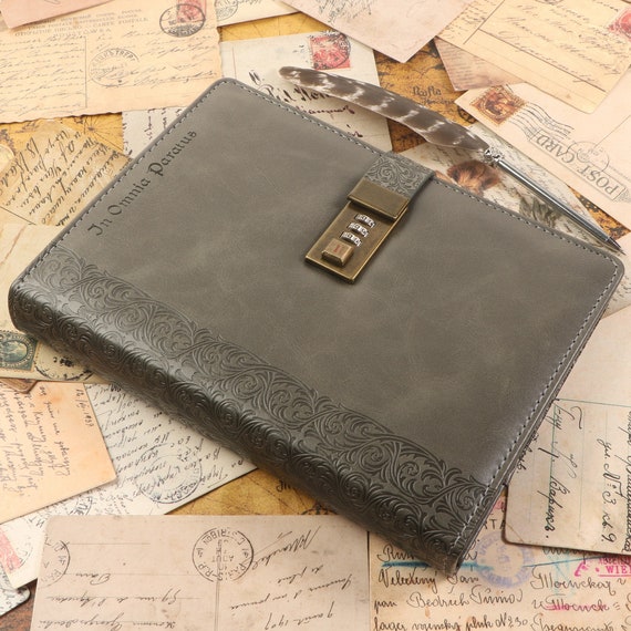 Personalized Locking Journal: A5 Refillable Leather Diary