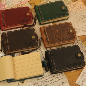 Quaderno tascabile personalizzato, mini diario per lavoro, voti nuziali, contatti, quaderno da viaggio portatile in pelle, regalo per bambini, spose