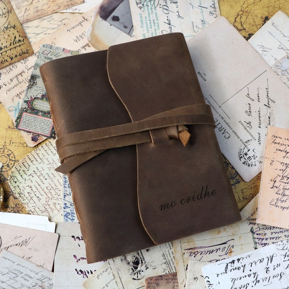 Leather Journal, Personalized Sketchbook, Leather Sketch Book