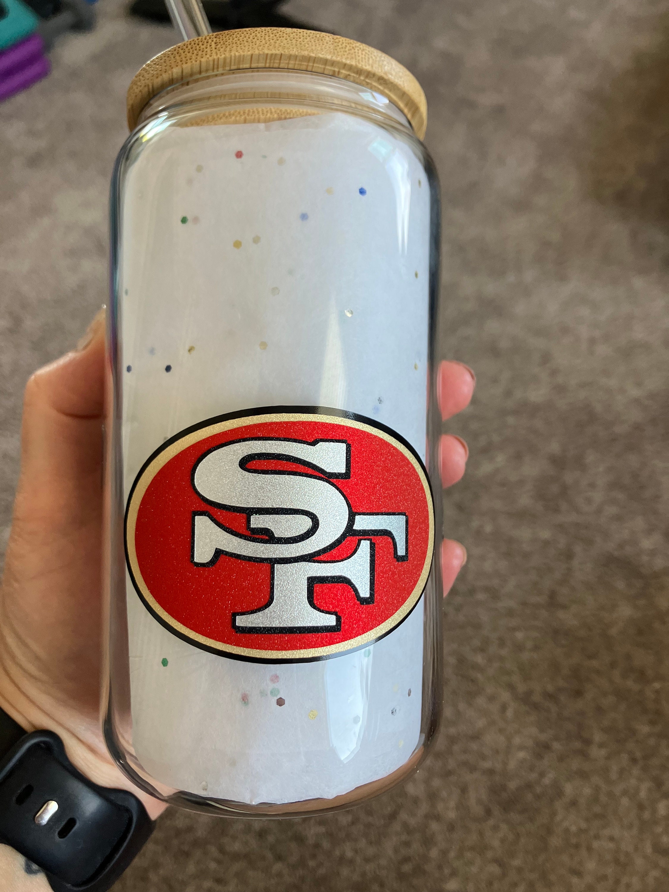 Hello Kitty Football Glass Cup Etsy