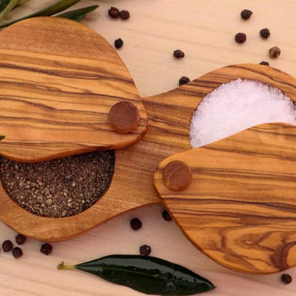 Salt and Pepper Cellar With Lid Etsy