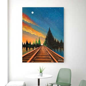 Twilight Painting Prints, Landscape Painting for Wall and Home Decor, Ready to Hang