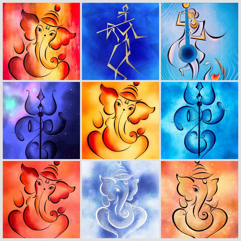 Lord Shiva Trishul Damaru Canvas Print, Hindu Wall Art - Etsy