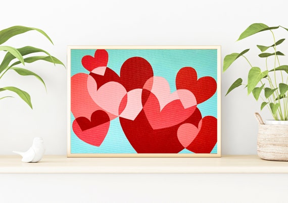 Original Painting Forever In My Heart 12x12 Heart canvas by