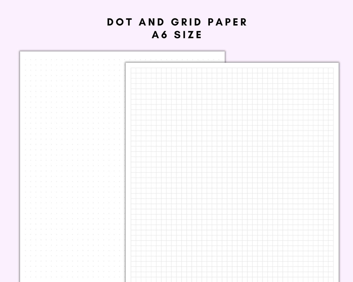 Dot Grid Paper A6 Size Dotted Paper Grid Paper Loose Leaf | Etsy
