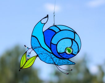 Snail & Slug Glas-Sonnenfänger – Von der Natur inspirierter Fensterschmuck
