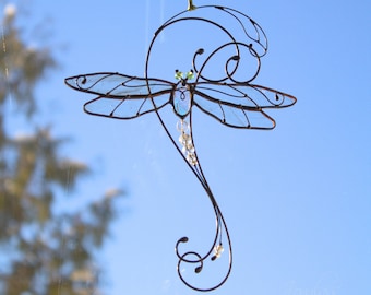 Glasmalerei – Libellen-Sonnenfänger – individuelle Fenster- und Wandkunst