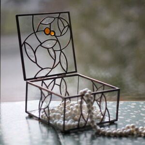Box for gift Stained Glass Jewelry Box Table decoration Home art Gift for Women Present Wedding gift Desktop Box