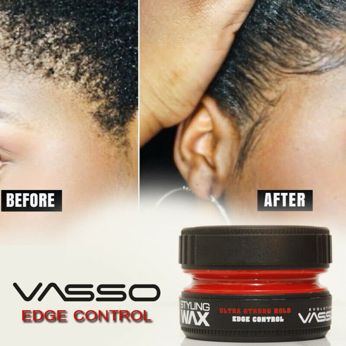 VASSO Edge Tamer Edge Control Hair Gel Wax ULTRA STRONG For Etsy