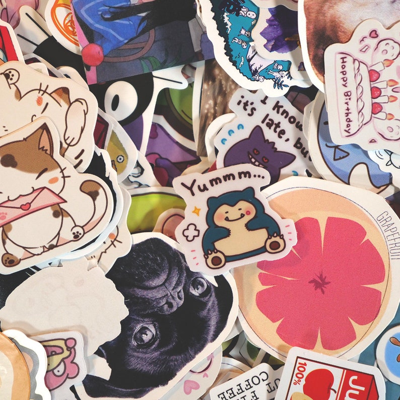 Sticker Grab Bag Sticker Pack Kawaii Stickers Aesthetic Etsy