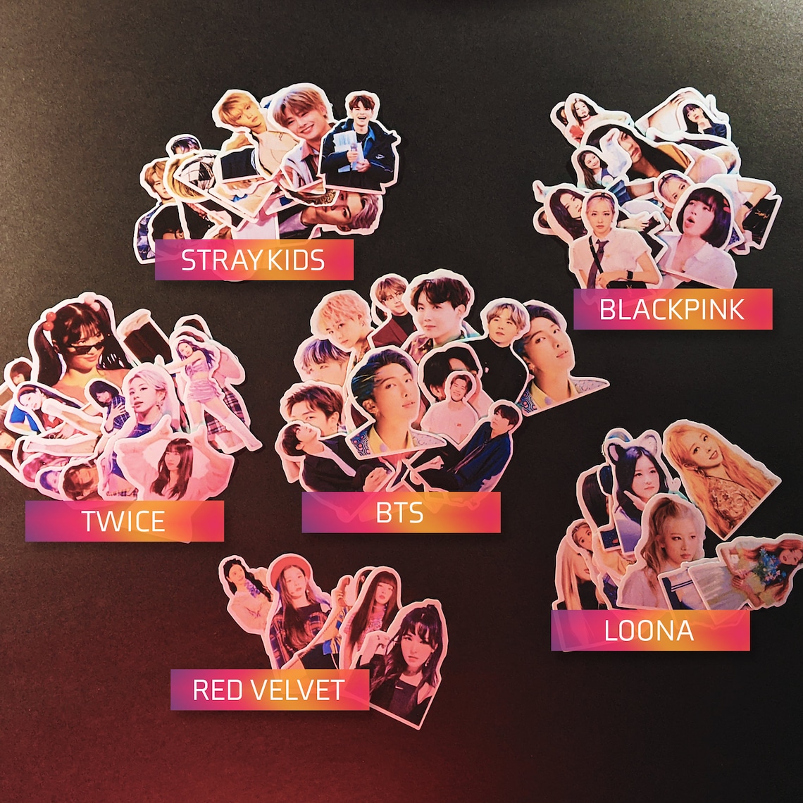 KPop Stickers Kpop sticker pack bts bts stickers | Etsy