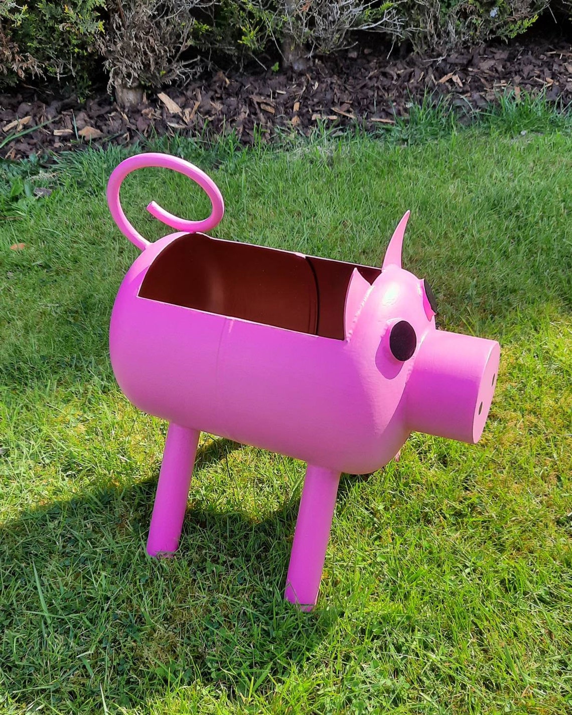 Metal Pig Garden Ornament and Planter. Steel Garden Planter Etsy Canada