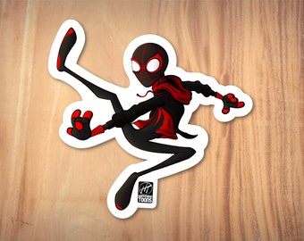 Miles Morales Spider-Man Vinyl Sticker | Marvel Fanart | Into the Spider-Verse | Waterproof Decal