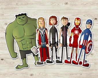 Avengers Sticker Pack | Marvel Superhero Stickers | MCU Vinyl Decal