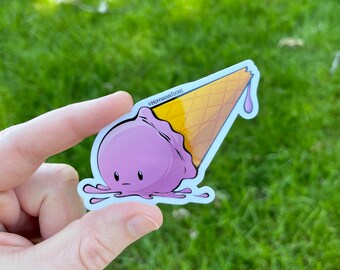 Cute Ice Cream Cone Sticker | Food Vinyl Decal | Laptop Stickers