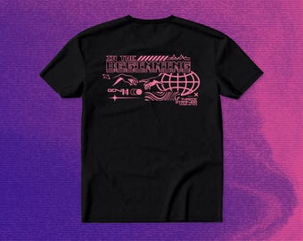 Techno Genesis T-Shirt | Christian Tshirts | Techno Cyber Shirt | Techno Apparel | Techno Synthwave Streetware Clothing | Bible Verse Shirt