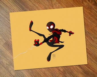 Spider-Man Miles Morales Art Print | Marvel Fanart | Into the Spider-Verse