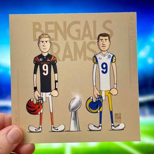 Bengals Vs. Rams Super Bowl LVI Art Print | NFL Wall Decor