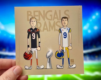 Bengals Vs. Rams Super Bowl LVI Art Print | NFL Wall Decor