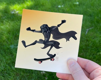 Luke Skywalker Sk8er Art Print | Star Wars Illustrated Poster