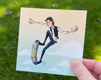 Han Solo Sk8er Art Print | Star Wars Illustrated Poster