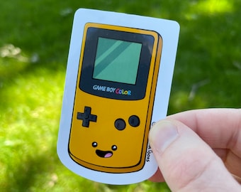 Happy Gameboy Color Sticker | Die-cut Decal | Waterproof Gaming Sticker