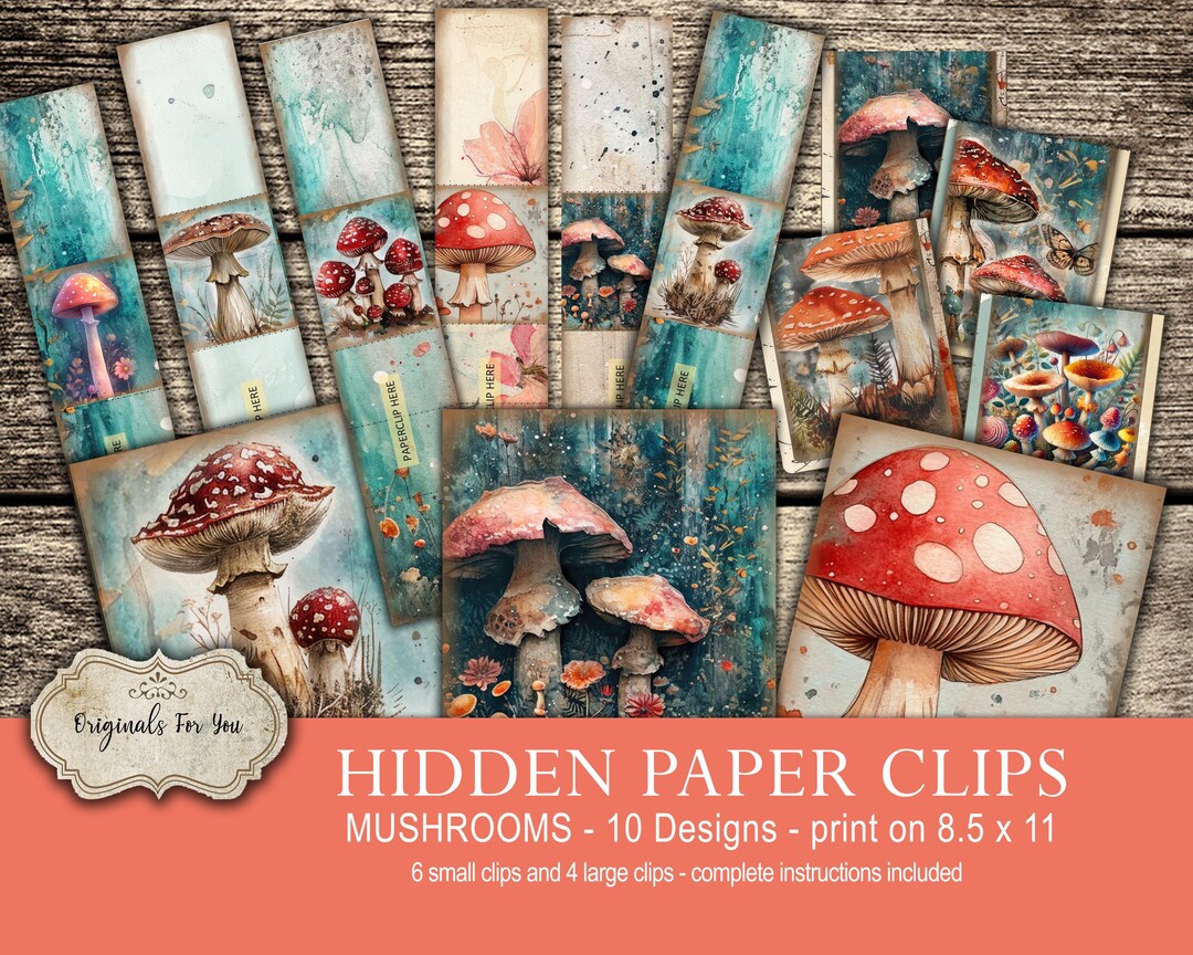 HIDDEN PAPER CLIPS for Junk Journals, Papers and Books, 