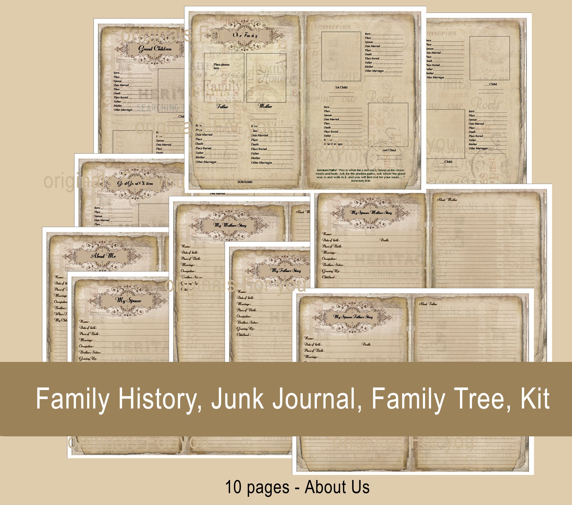 7 Generation Editable Family History Book Template Ancestry Book Genealogy  Organizer Worksheet Family Tree Notebook Ancestry Journal Tracker 