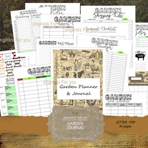 Printable Garden Planner, Garden Planner, Garden Journal Planner, Plant Planner, Garden Organizer, Garden Gift, Garden Notebook