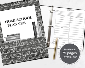 ULTIMATE Homeschool  - Planner 79 pages - Printable Planner | Homeschool Organizer Bundle - DOWNLOAD