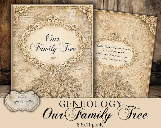 OUR Family Tree Download and print - Easily create your family tree with our downloadable prints