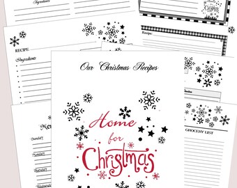 Farmhouse Christmas recipe book, download and print